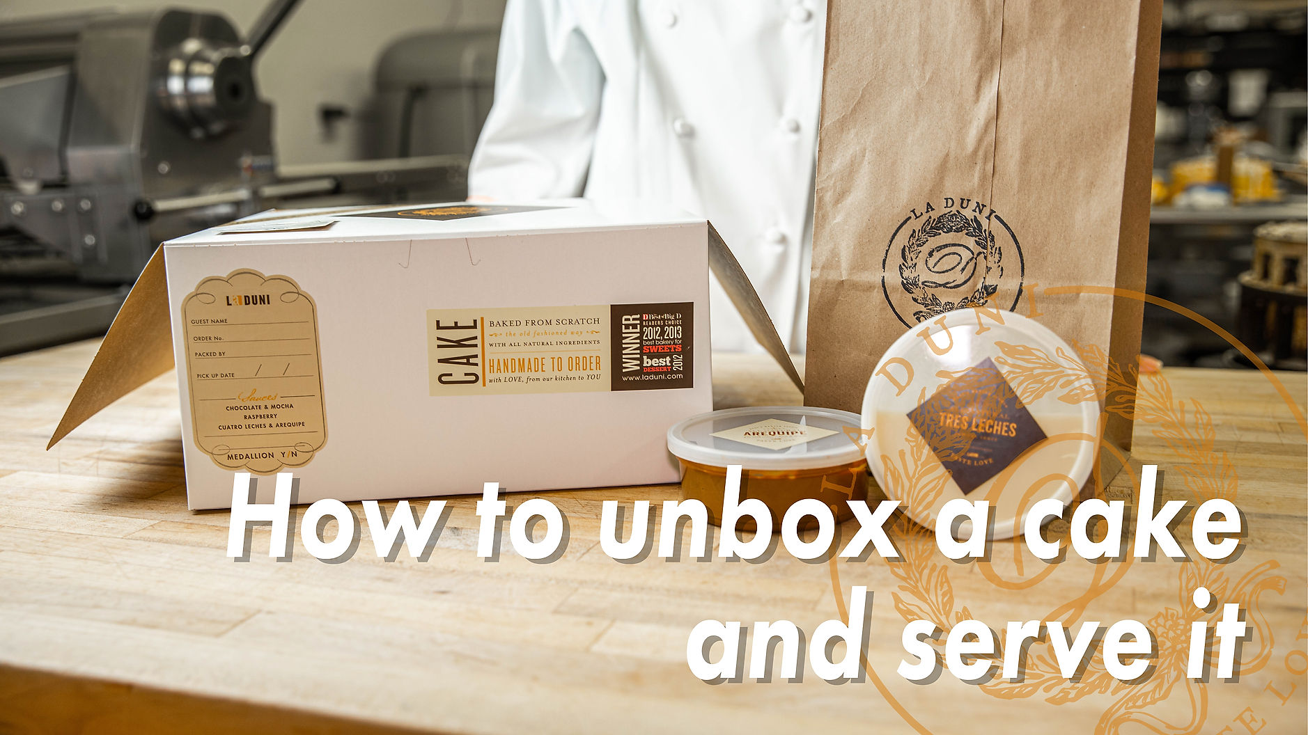 How to unbox a cake & serve it